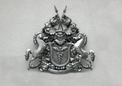 Wappen aus Metall mit Pferden- Jung