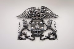Familienwappen aus Metall