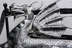 Geschmiedete Drachee - Wappen aus Metall